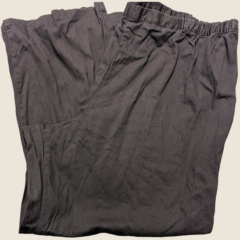 Woman Within Pull ON Pants Plus Size 34W Brown Stretch Classic Fit Elastic Waist